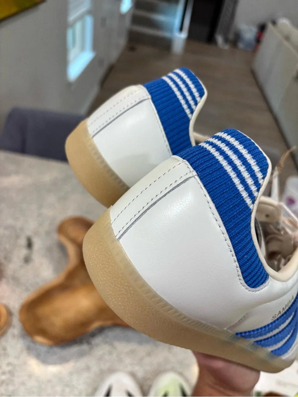 Adidas Samba OG ‘Cloud White / Blue Knit’ Men’s Size 11 Low-Top Sneakers IH6821